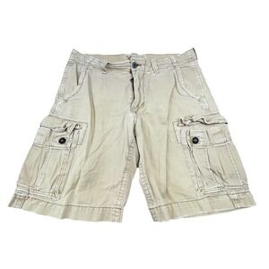 American Eagle Mens 33 Beige Classic Length Cargo Shorts Casual